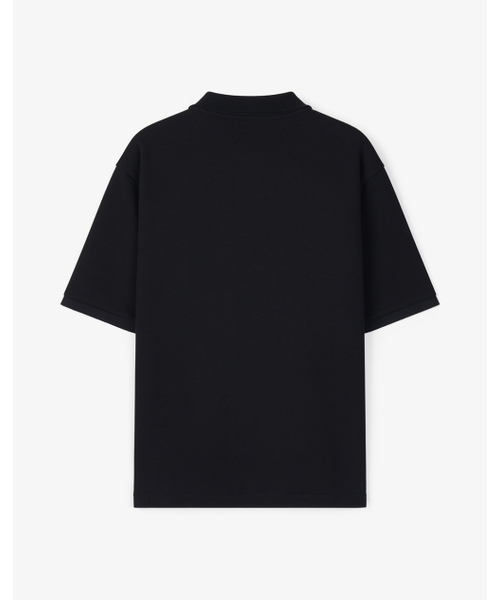 WORK ON BODY OFF(ワークオンボディオフ)の「クラシックセミオーバーフィットコットンピケTシャツ-ブラック(ポロシャツ・メンズ・ブラック・SMALL/MEDIUM/LARGE/X-LARGE/2XL)」の10枚目の写真