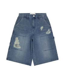 CARPENTER DENIM BERMUDA SHORTS (BLUE)
