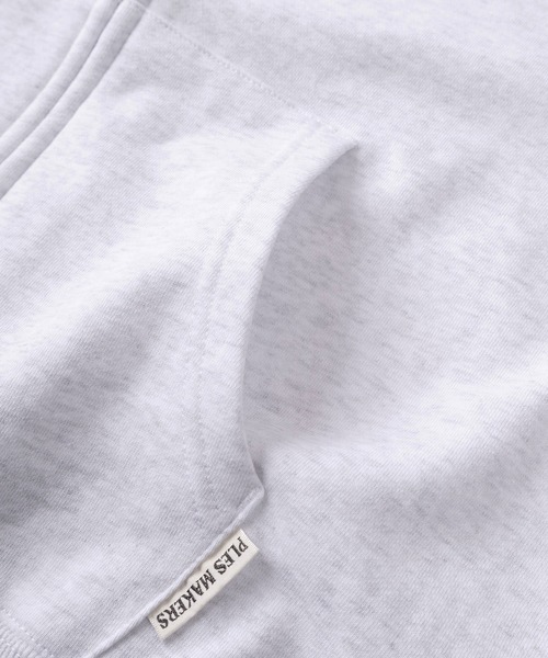 make a ray!（メイク ア レイ！）の「【72】【PLES】チェック ハートワッペン ワンポイント ショート丈 ジップパーカー/ダブルジップ/メンズ/レディース/ユニセックス（パーカー・レディース・ブラウン/ブラック/アッシュグレー・M/L）」の8枚目の写真