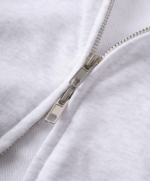 make a ray!（メイク ア レイ！）の「【72】【PLES】チェック ハートワッペン ワンポイント ショート丈 ジップパーカー/ダブルジップ/メンズ/レディース/ユニセックス（パーカー・レディース・ブラウン/ブラック/アッシュグレー・M/L）」の10枚目の写真