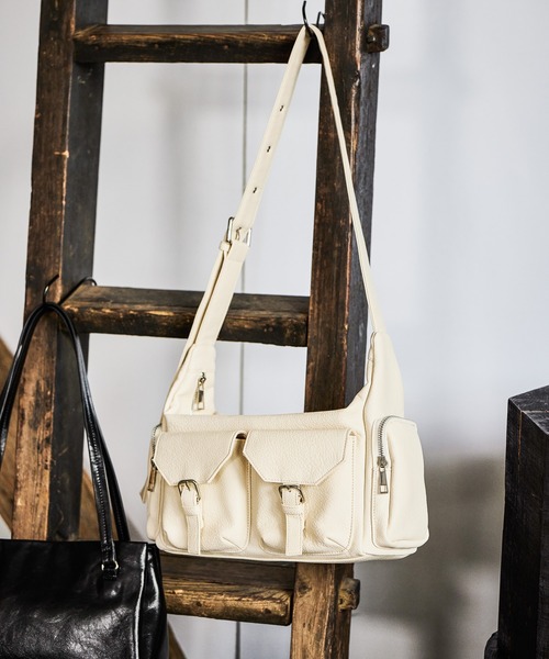 邦楽 #zekkooo_lalala_ ダブルベルトポケットワンショルダーバッグ / 631256（ショルダー