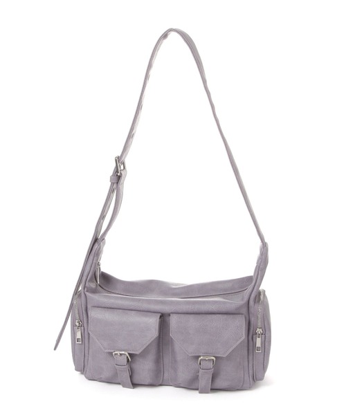 LAKOLE（ラコレ）の「ダブルベルトポケットワンショルダーバッグ / 631256（ショルダーバッグ・レディース・ライトブルー/ブラック/オフホワイト/ライトパープル・FREE）」の7枚目の写真