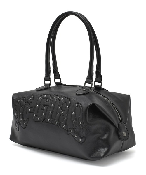 X-girl（エックスガール）の「STUDDED LOGO 2WAY BAG（ショルダーバッグ・レディース・ブラウン/ブラック・ONE SIZE）」の6枚目の写真