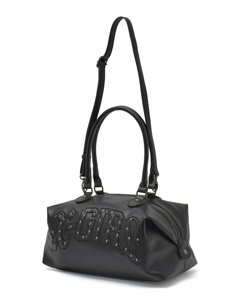 X-girl（エックスガール）の「STUDDED LOGO 2WAY BAG（ショルダーバッグ・レディース・ブラウン/ブラック・ONE SIZE）」の9枚目の写真