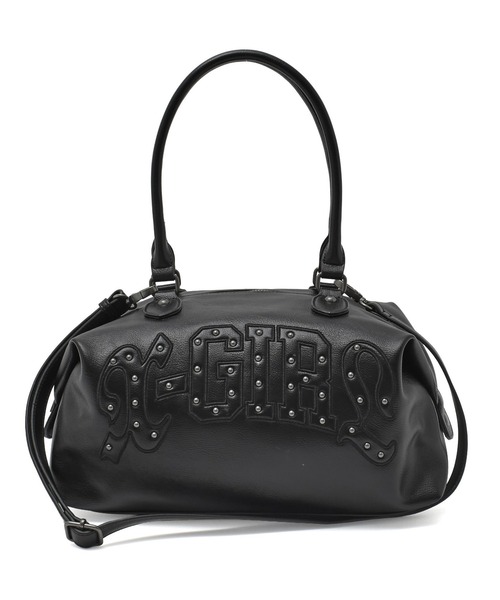 X-girl（エックスガール）の「STUDDED LOGO 2WAY BAG（ショルダーバッグ・レディース・ブラウン/ブラック・ONE SIZE）」の11枚目の写真