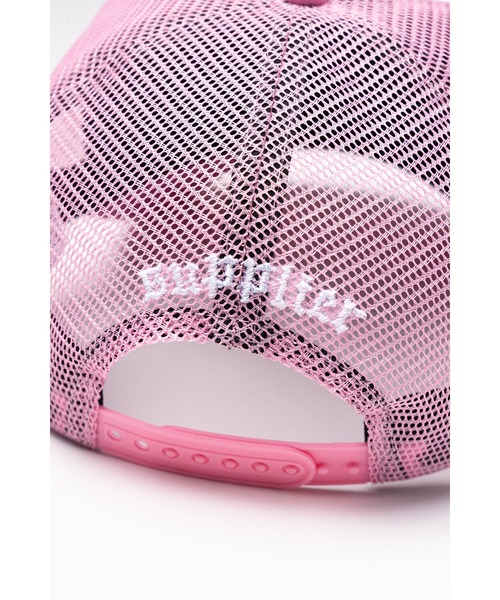 SUPPLIER（サプライヤー）の「メッシュキャップ｜Cross Leather Patch Mesh Cap｜SUPPLIER（キャップ・メンズ・ピンク・FREE）」の6枚目の写真