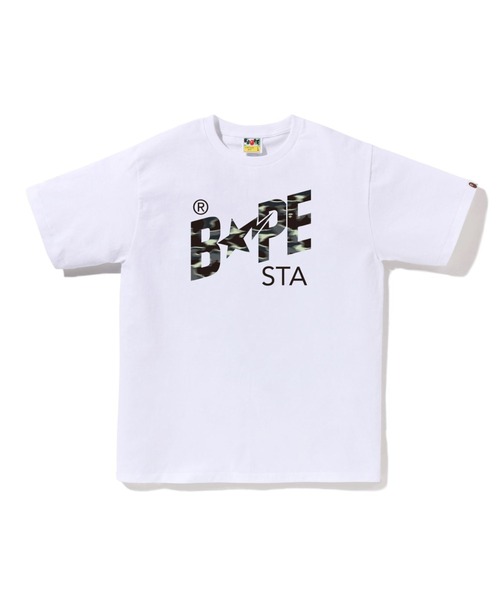 A BATHING APE（アベイシングエイプ）の「SCREEN CAMO BAPE STA TEE（Tシャツ/カットソー・メンズ・ホワイト/ブラック・X-LARGE/MEDIUM/XXX-LARGE/LARGE/XX-LARGE/SMALL）」の2枚目の写真
