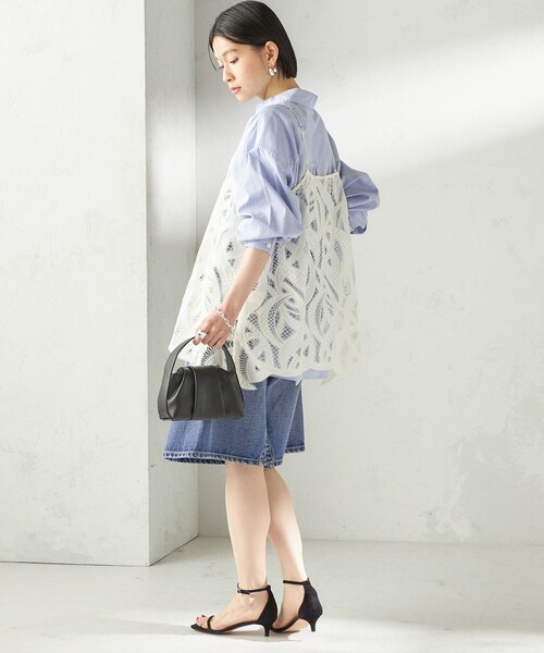 SHIPS(シップス)の「〈手洗い可能〉刺繍 スカラップ レース キャミソール(キャミソール・レディース・ナチュラル・ONE SIZE)」の3枚目の写真