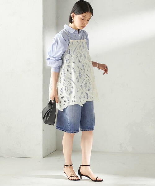 SHIPS(シップス)の「〈手洗い可能〉刺繍 スカラップ レース キャミソール(キャミソール・レディース・ナチュラル・ONE SIZE)」の5枚目の写真