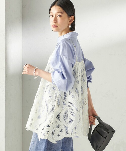 SHIPS(シップス)の「〈手洗い可能〉刺繍 スカラップ レース キャミソール(キャミソール・レディース・ナチュラル・ONE SIZE)」の8枚目の写真