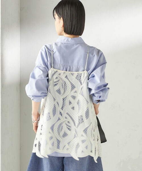 SHIPS(シップス)の「〈手洗い可能〉刺繍 スカラップ レース キャミソール(キャミソール・レディース・ナチュラル・ONE SIZE)」の9枚目の写真