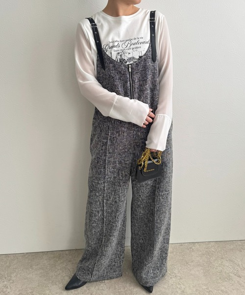LHELBIE(レルビエ)の「ベルテッドサロペット(サロペット/オーバーオール・レディース・インディゴブルー/ブラック/オフホワイト・M)」の21枚目の写真
