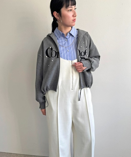 LHELBIE(レルビエ)の「ベルテッドサロペット(サロペット/オーバーオール・レディース・インディゴブルー/ブラック/オフホワイト・M)」の16枚目の写真