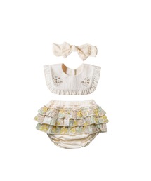 DADWAY（ダッドウェイ）の「mocmof おめかしギフトセット（花刺しゅう）（ベビーギフト）」