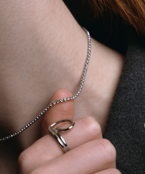 CENE（セネ）の「【CENE】セネ/ビジューネックレス（ネックレス・レディース・ゴールド/シルバー・FREE）」の2枚目の写真