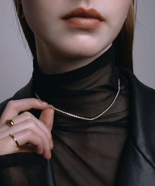 CENE（セネ）の「【CENE】セネ/ビジューネックレス（ネックレス・レディース・ゴールド/シルバー・FREE）」の4枚目の写真