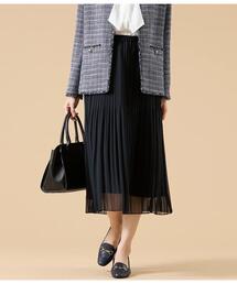 NEWYORKER | シフォンジョーゼット プリーツスカート(スカート)