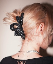 IMARI（イマリ）の「【 IMARI / イマリ 】 ドット リボン バンスクリップ（バレッタ/ヘアクリップ）」