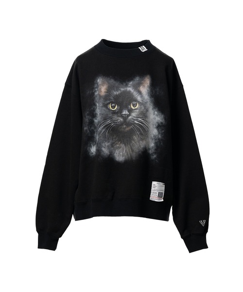 Maison MIHARA YASUHIRO（メゾンミハラヤスヒロ）の「Cat Printed Sweatshirt（スウェット・レディース・ブラック/ホワイト/グレー・38/36）」の2枚目の写真