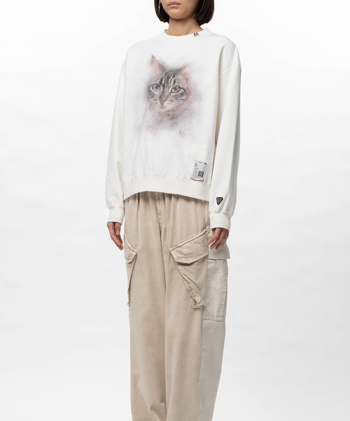 Maison MIHARA YASUHIRO（メゾンミハラヤスヒロ）の「Cat Printed Sweatshirt（スウェット・レディース・ブラック/ホワイト/グレー・38/36）」の21枚目の写真