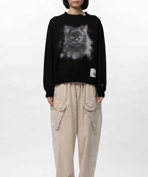 Maison MIHARA YASUHIRO（メゾンミハラヤスヒロ）の「Cat Printed Sweatshirt（スウェット・レディース・ブラック/ホワイト/グレー・38/36）」の14枚目の写真