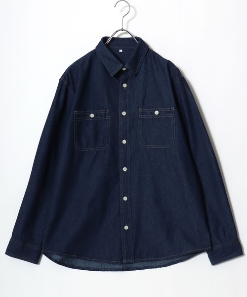 MARUKAWA（マルカワ）の「2026SS DENIM WORK SHIRTS/デニム ワークシャツ レディース メンズ（シャツ/ブラウス・メンズ・サックスブルー/ネイビー・LL/L/M）」の5枚目の写真