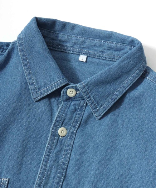 MARUKAWA（マルカワ）の「2026SS DENIM WORK SHIRTS/デニム ワークシャツ レディース メンズ（シャツ/ブラウス・メンズ・サックスブルー/ネイビー・LL/L/M）」の17枚目の写真