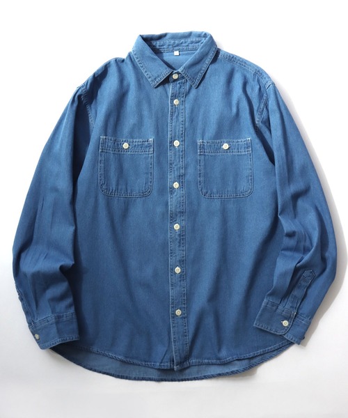 MARUKAWA（マルカワ）の「2026SS DENIM WORK SHIRTS/デニム ワークシャツ レディース メンズ（シャツ/ブラウス・メンズ・サックスブルー/ネイビー・LL/L/M）」の10枚目の写真