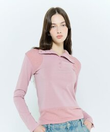 L6 BUTTON T-SHIRT(PINK)