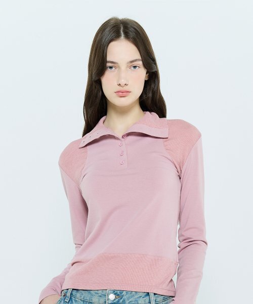 LARTIGENT(ラーティゼン)の「L6 BUTTON T-SHIRT(PINK)(その他トップス・レディース・その他・FREE)」の4枚目の写真