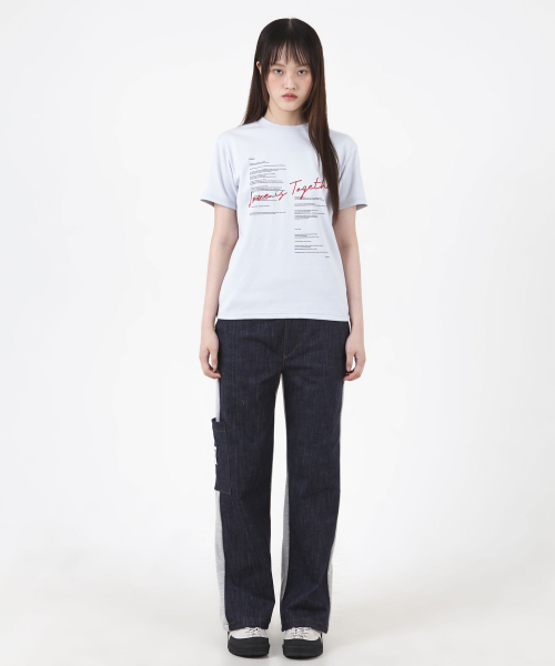 KATHARSIS(カタルシス)の「ラブイズトゥゲザー レタリングTシャツ スカイブルー ONE SIZE(Tシャツ/カットソー・レディース・その他・ONE SIZE)」の2枚目の写真