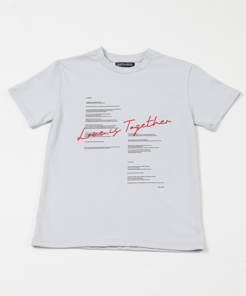 KATHARSIS(カタルシス)の「ラブイズトゥゲザー レタリングTシャツ スカイブルー ONE SIZE(Tシャツ/カットソー・レディース・その他・ONE SIZE)」の5枚目の写真