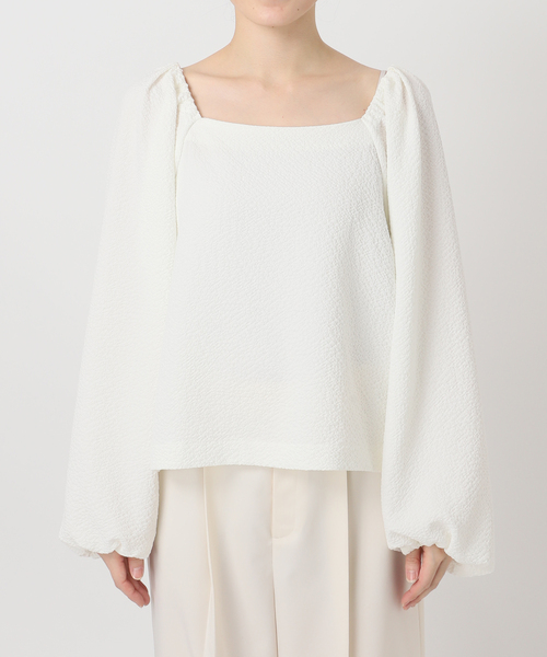 ボリュームスリーブドビーブラウス（シャツ/ブラウス）｜NOBLE