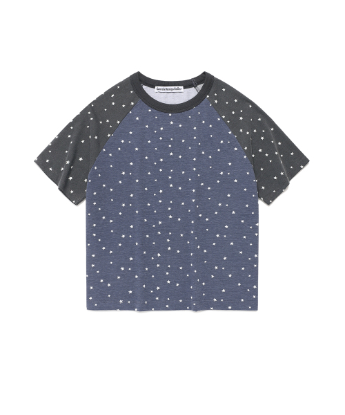 Cavish(カビシ)の「CAVISH x LELBO BROWN W STAR RAGLAN SS TEE NAVY(CV2FMFT545C)(Tシャツ/カットソー・レディース・ネイビー・FREE)」の2枚目の写真