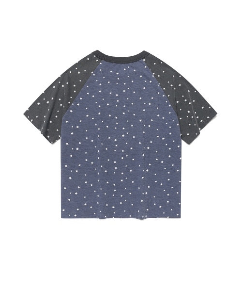 Cavish(カビシ)の「CAVISH x LELBO BROWN W STAR RAGLAN SS TEE NAVY(CV2FMFT545C)(Tシャツ/カットソー・レディース・ネイビー・FREE)」の3枚目の写真