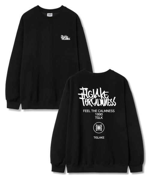 TI.GLAKE(ティーグレイク)の「エクストラオーバーフィット裏毛スウェットTシャツブラック(スウェット・レディース・その他・L/XL/XXL)」の1枚目の写真