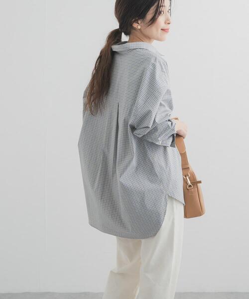 URBAN RESEARCH DOORS（アーバンリサーチドアーズ）の「刺繍チェックシャツ（シャツ/ブラウス・レディース・ブルー系その他/ブラック系その他・FREE）」の3枚目の写真