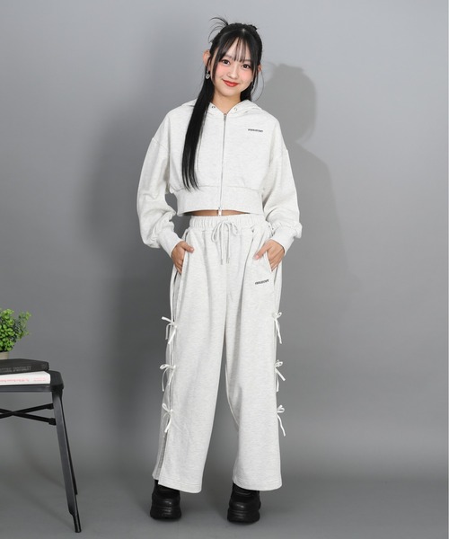 PINKHUNT(ピンクハント)の「PINKHUNT サイドリボンスウェットロングパンツ 1301K (トップス別売り)(その他パンツ・キッズ・ブラック/アッシュグレー・120cm/130cm/140cm/150cm/160cm)」の11枚目の写真