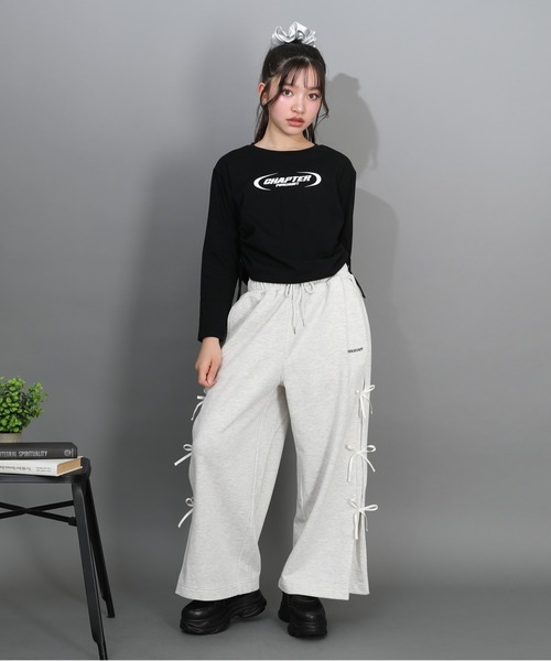 PINKHUNT(ピンクハント)の「PINKHUNT サイドリボンスウェットロングパンツ 1301K (トップス別売り)(その他パンツ・キッズ・ブラック/アッシュグレー・120cm/130cm/140cm/150cm/160cm)」の14枚目の写真