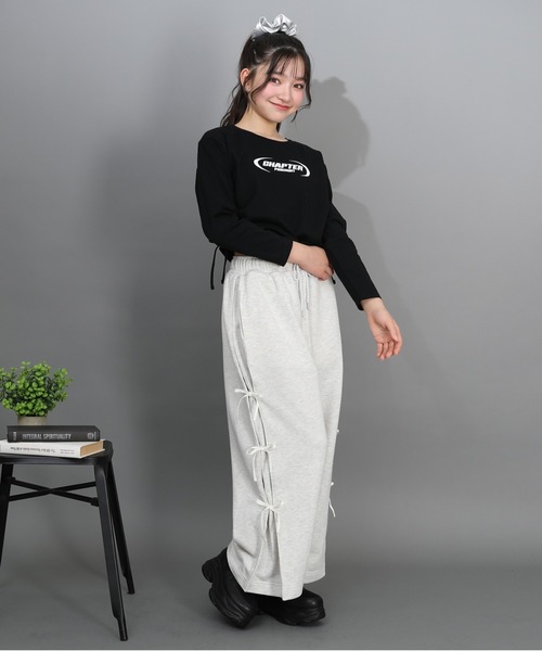 PINKHUNT(ピンクハント)の「PINKHUNT サイドリボンスウェットロングパンツ 1301K (トップス別売り)(その他パンツ・キッズ・ブラック/アッシュグレー・120cm/130cm/140cm/150cm/160cm)」の15枚目の写真