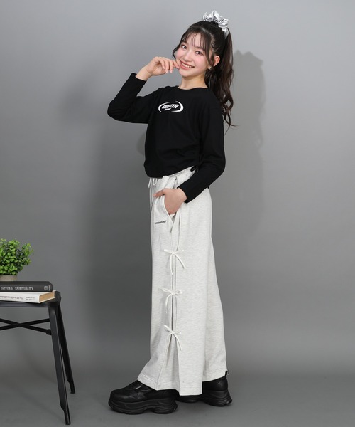 PINKHUNT(ピンクハント)の「PINKHUNT サイドリボンスウェットロングパンツ 1301K (トップス別売り)(その他パンツ・キッズ・ブラック/アッシュグレー・120cm/130cm/140cm/150cm/160cm)」の16枚目の写真