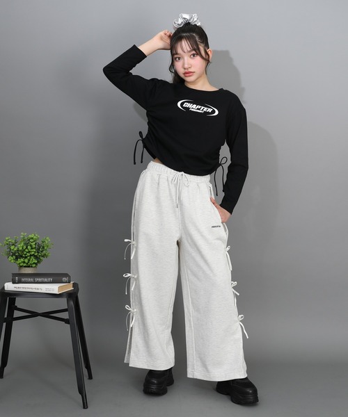PINKHUNT(ピンクハント)の「PINKHUNT サイドリボンスウェットロングパンツ 1301K (トップス別売り)(その他パンツ・キッズ・ブラック/アッシュグレー・120cm/130cm/140cm/150cm/160cm)」の17枚目の写真