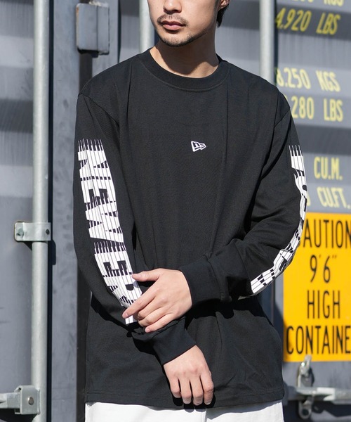 NEW ERA(ニューエラ)の「NEW ERA/ニューエラ ロンT メンズ パフォーマンス Tシャツ Flash Logo(Tシャツ/カットソー・メンズ・ブラック/ホワイト・XL/L/M/XXL)」の2枚目の写真