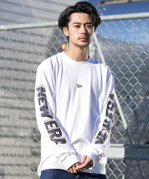 NEW ERA(ニューエラ)の「NEW ERA/ニューエラ ロンT メンズ パフォーマンス Tシャツ Flash Logo(Tシャツ/カットソー・メンズ・ブラック/ホワイト・XL/L/M/XXL)」の3枚目の写真