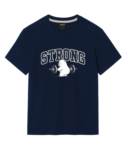 OKSTAR(オクスター)の「ストロングクマの半袖(Tシャツ/カットソー・レディース・ブラック/カーキ/グレー/ダークグリーン/クリーム/ネイビー/ホワイト/ライトグレー/ダークブルー/ダークグレー/ライトベージュ・SMALL/MEDIUM/LARGE/X-LARGE/2XL/3XL/4XL)」の10枚目の写真