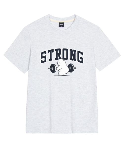 OKSTAR(オクスター)の「ストロングクマの半袖(Tシャツ/カットソー・レディース・ブラック/カーキ/グレー/ダークグリーン/クリーム/ネイビー/ホワイト/ライトグレー/ダークブルー/ダークグレー/ライトベージュ・SMALL/MEDIUM/LARGE/X-LARGE/2XL/3XL/4XL)」の3枚目の写真