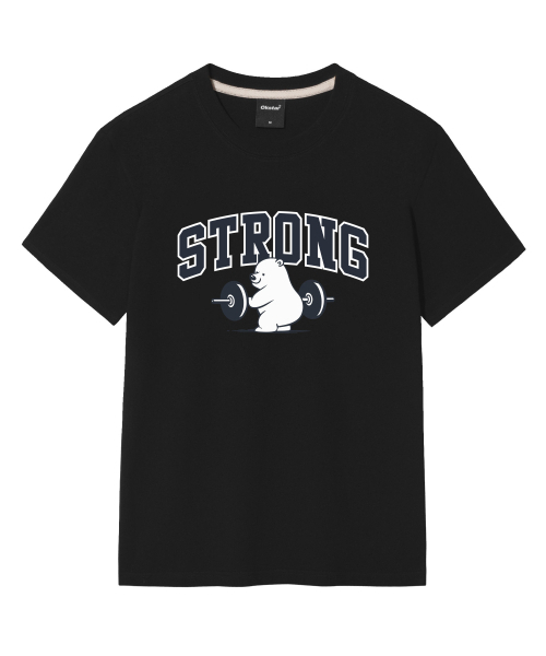 OKSTAR(オクスター)の「ストロングクマの半袖(Tシャツ/カットソー・レディース・ブラック/カーキ/グレー/ダークグリーン/クリーム/ネイビー/ホワイト/ライトグレー/ダークブルー/ダークグレー/ライトベージュ・SMALL/MEDIUM/LARGE/X-LARGE/2XL/3XL/4XL)」の14枚目の写真