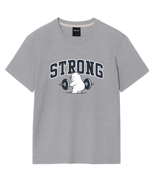 OKSTAR(オクスター)の「ストロングクマの半袖(Tシャツ/カットソー・レディース・ブラック/カーキ/グレー/ダークグリーン/クリーム/ネイビー/ホワイト/ライトグレー/ダークブルー/ダークグレー/ライトベージュ・SMALL/MEDIUM/LARGE/X-LARGE/2XL/3XL/4XL)」の17枚目の写真
