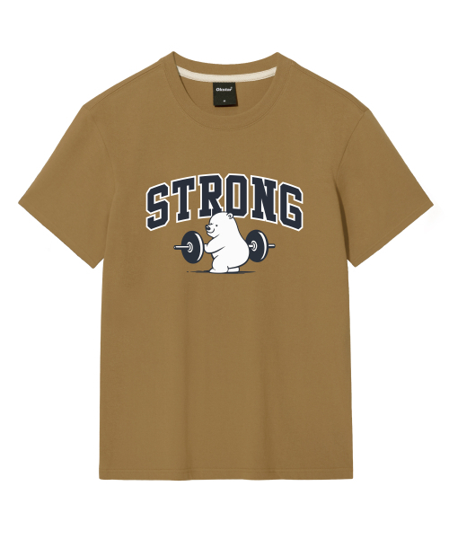OKSTAR(オクスター)の「ストロングクマの半袖(Tシャツ/カットソー・レディース・ブラック/カーキ/グレー/ダークグリーン/クリーム/ネイビー/ホワイト/ライトグレー/ダークブルー/ダークグレー/ライトベージュ・SMALL/MEDIUM/LARGE/X-LARGE/2XL/3XL/4XL)」の19枚目の写真