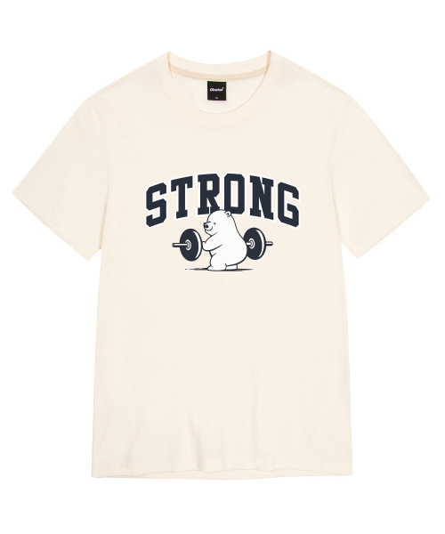 OKSTAR(オクスター)の「ストロングクマの半袖(Tシャツ/カットソー・レディース・ブラック/カーキ/グレー/ダークグリーン/クリーム/ネイビー/ホワイト/ライトグレー/ダークブルー/ダークグレー/ライトベージュ・SMALL/MEDIUM/LARGE/X-LARGE/2XL/3XL/4XL)」の21枚目の写真